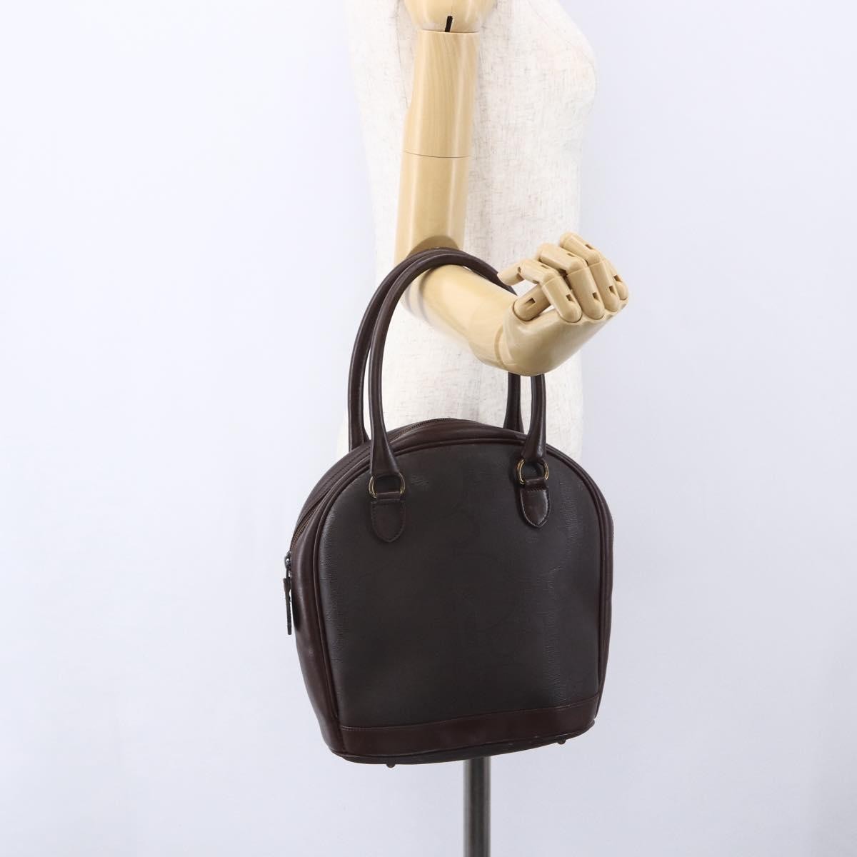 Christian Dior Vintage Trotter Handbag Canvas, BROWN, PVC, Handbag