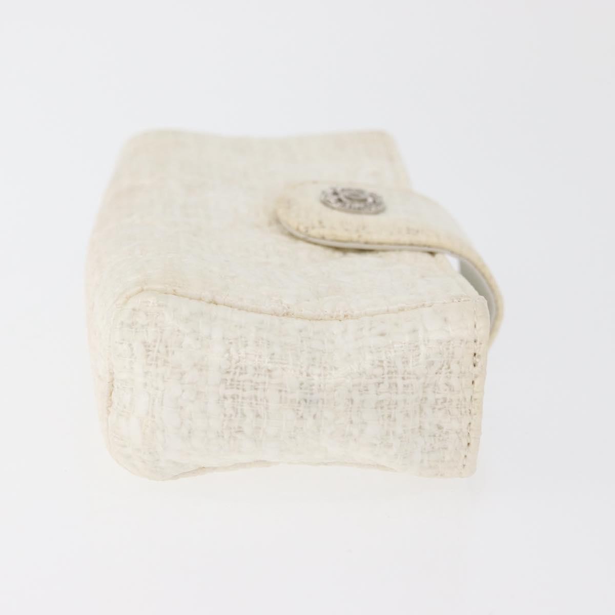 Chanel Vintage Clutch Tweed, White, Tweed, Clutch