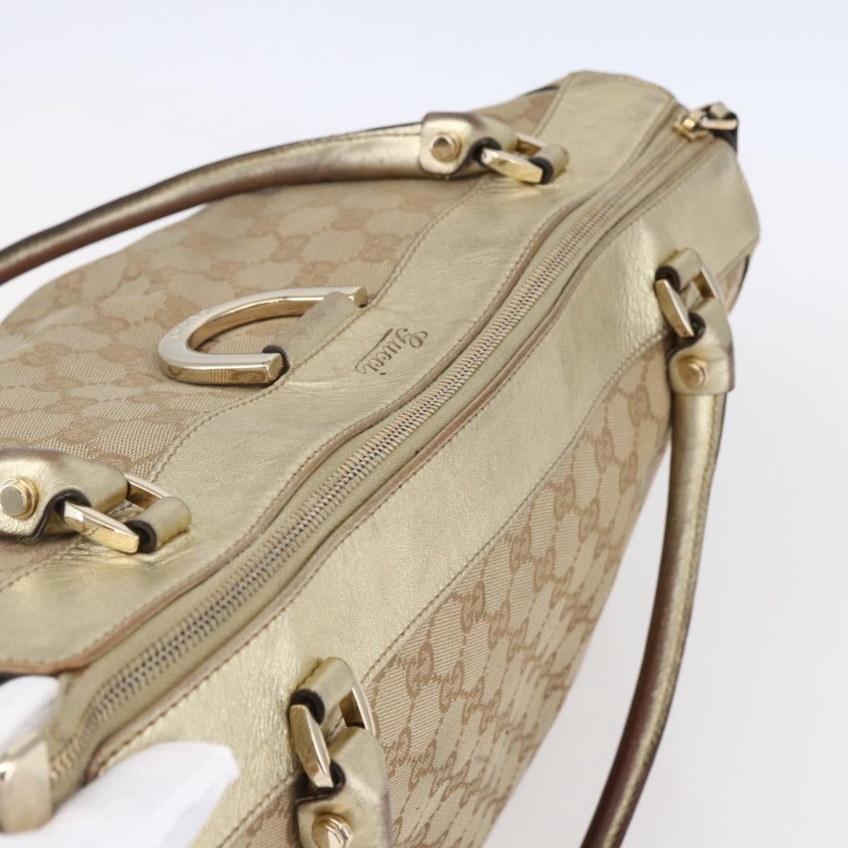 Gucci D-Ring Shoulder Bag GG Canvas, BEIGE, CANVAS, Tote bag