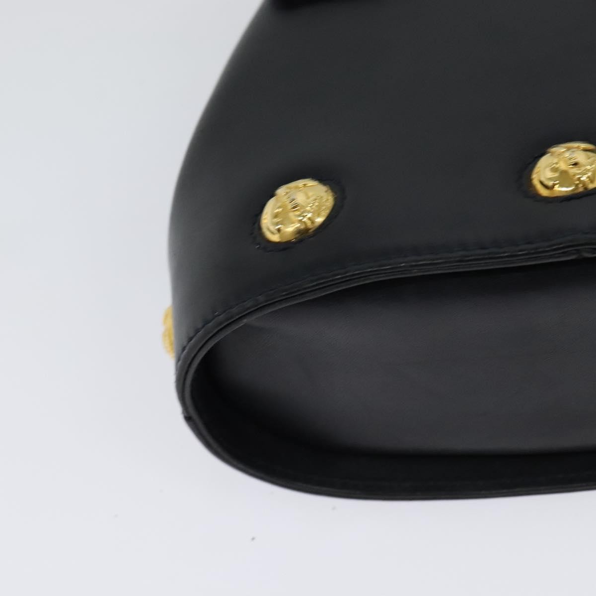 Salvatore Ferragamo Flap Shoulder Bag Leather, NAVY, LEATHER, Shoulder bag