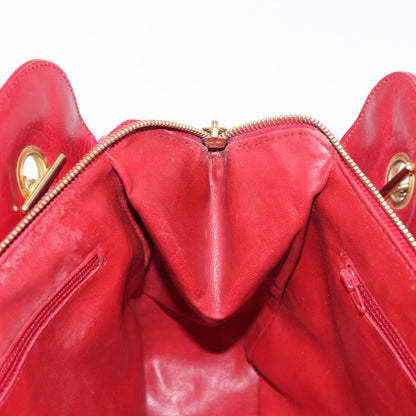 Chanel Vintage Chain Tote Quilted Lambskin, NAVY, LEATHER, Shoulder bag