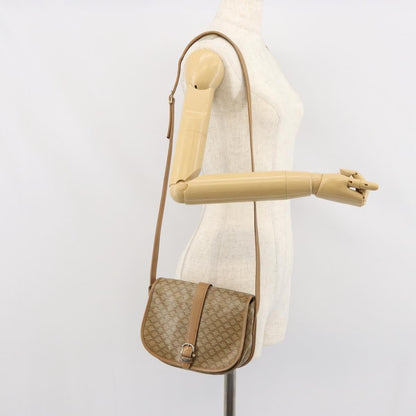 Celine Vintage Macadam Shoulder Bag Canvas, BEIGE, CANVAS, Shoulder bag