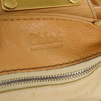 Chloe Paddington Lock Handbag Leather, BEIGE, LEATHER, Handbag