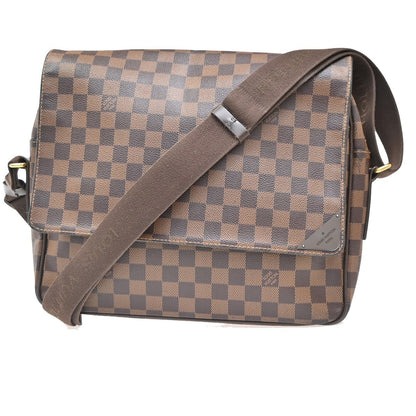 Louis Vuitton Shelton Messenger Bag Damier, BROWN, CANVAS, Shoulder bag