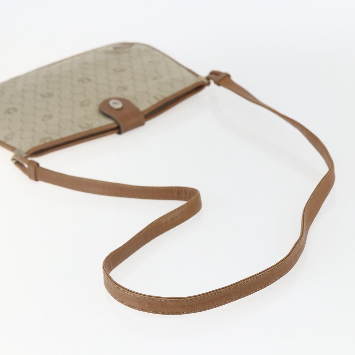 Christian Dior Vintage Honeycomb Shoulder Bag Canvas and Leather, BEIGE, CANVAS, Shoulder bag