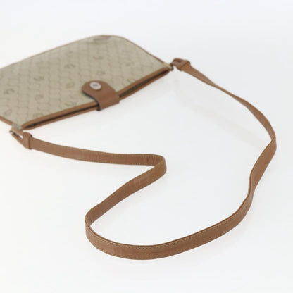 Christian Dior Vintage Honeycomb Shoulder Bag Canvas and Leather, BEIGE, CANVAS, Shoulder bag