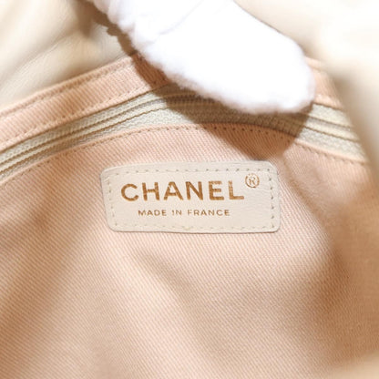 Chanel Camellia Tote Leather, BEIGE, LEATHER, Tote bag