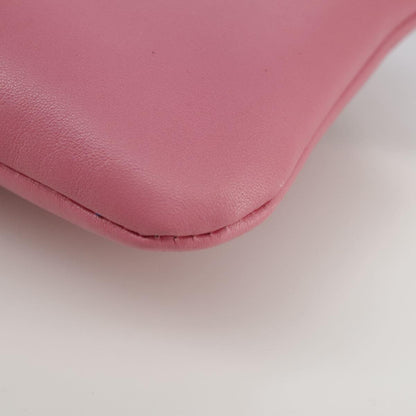 Valentino Garavani Zip Pouch Leather, PINK, LEATHER, Clutche & pouche