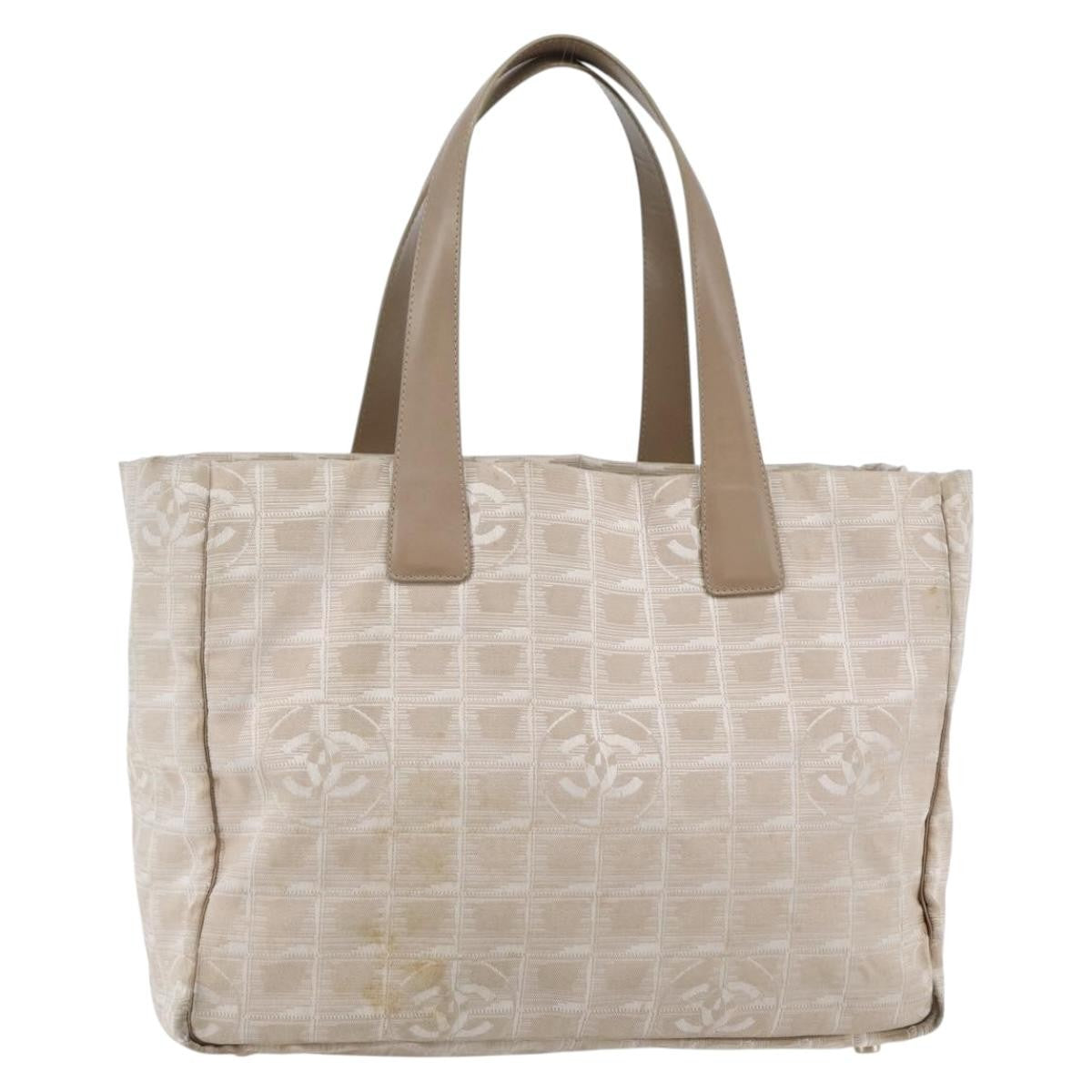 Chanel Travel Line Tote Nylon, BEIGE, NYLON, Tote bag