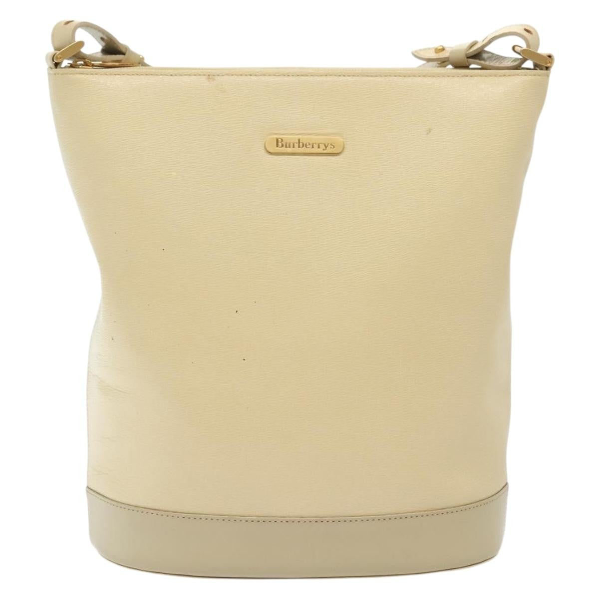 Burberry Shoulder Bag Leather, BEIGE, LEATHER, Shoulder bag