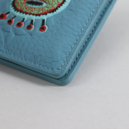 Louis Vuitton pocket organizer Leather, BLUE, LEATHER, Card Holders