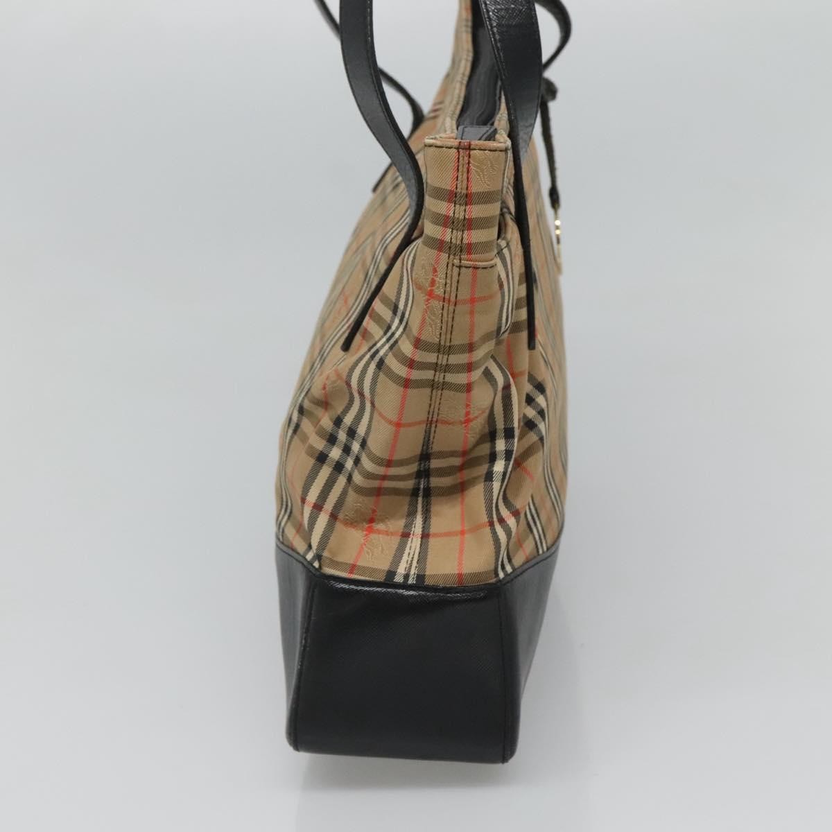 Burberry Nova Check Tote Canvas and Leather, BEIGE, CANVAS, Tote bag