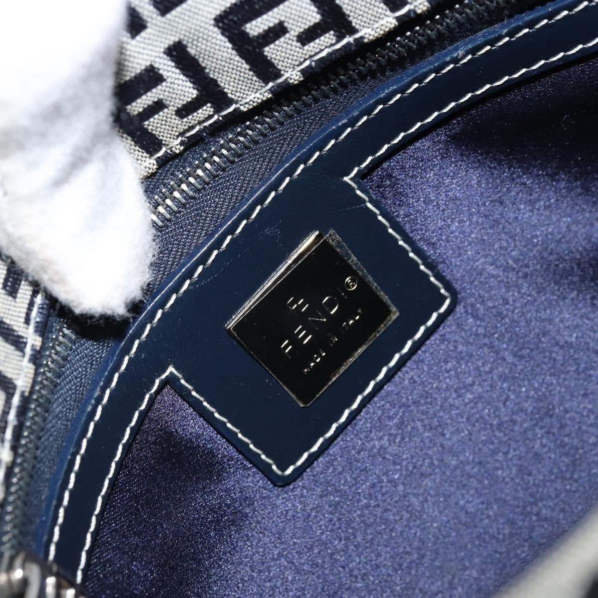 Fendi Mamma Baguette Shoulder Bag Canvas, NAVY, CANVAS, Shoulder bag