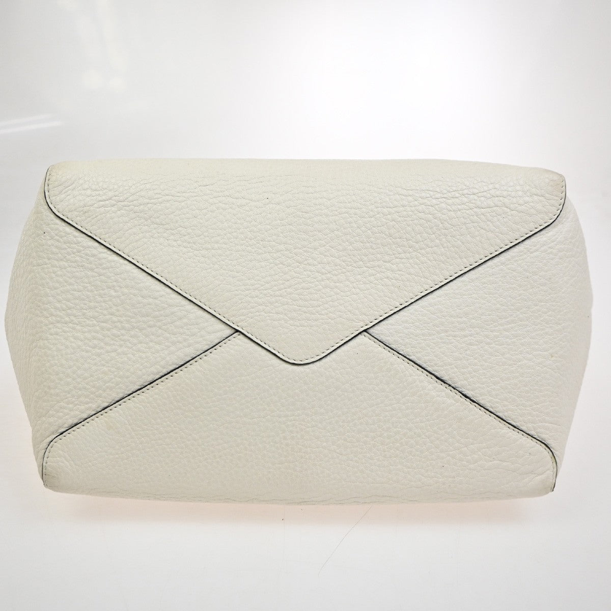Prada Vintage Tote Leather, WHITE, LEATHER, Tote bag