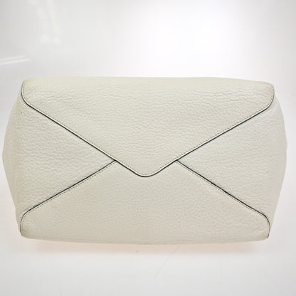 Prada Vintage Tote Leather, WHITE, LEATHER, Tote bag