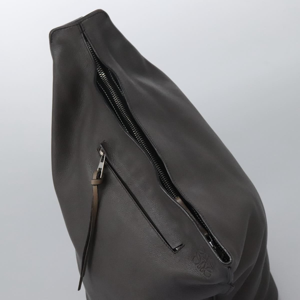 Loewe Anton Sling Bag Leather, Gray, Leather, Backpack