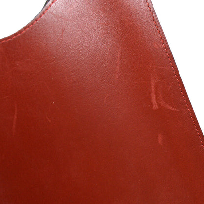 Hermes Onimaitou Pochette Box Calf, BURGUNDY, LEATHER, Shoulder bag