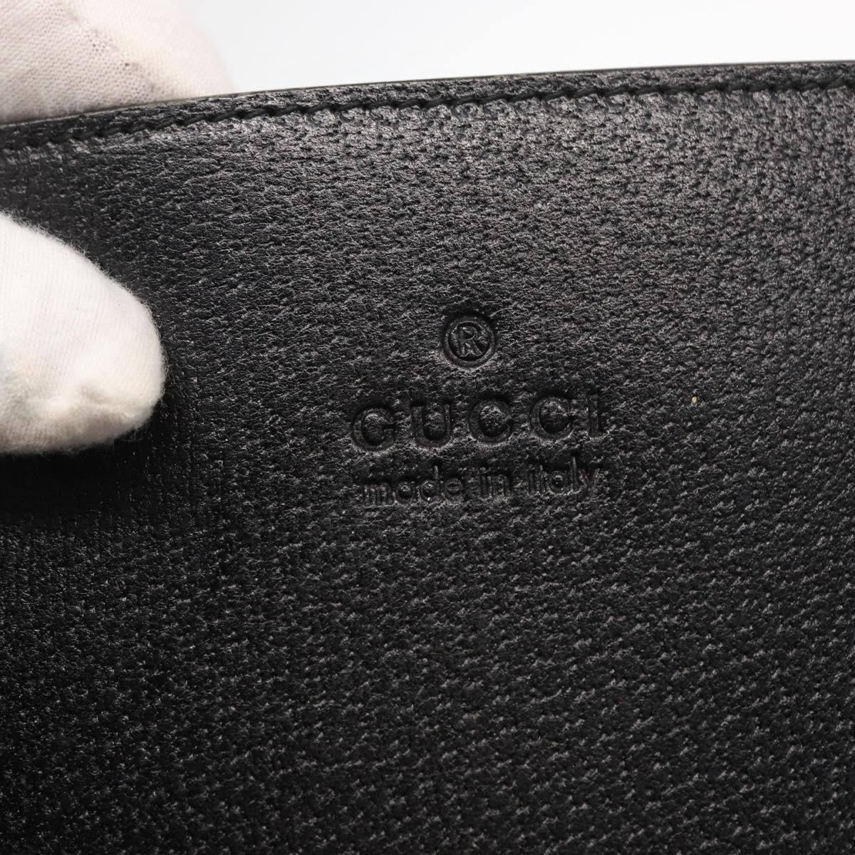 Gucci Vintage Bamboo Handle Tote Leather, BLACK, LEATHER, Tote bag