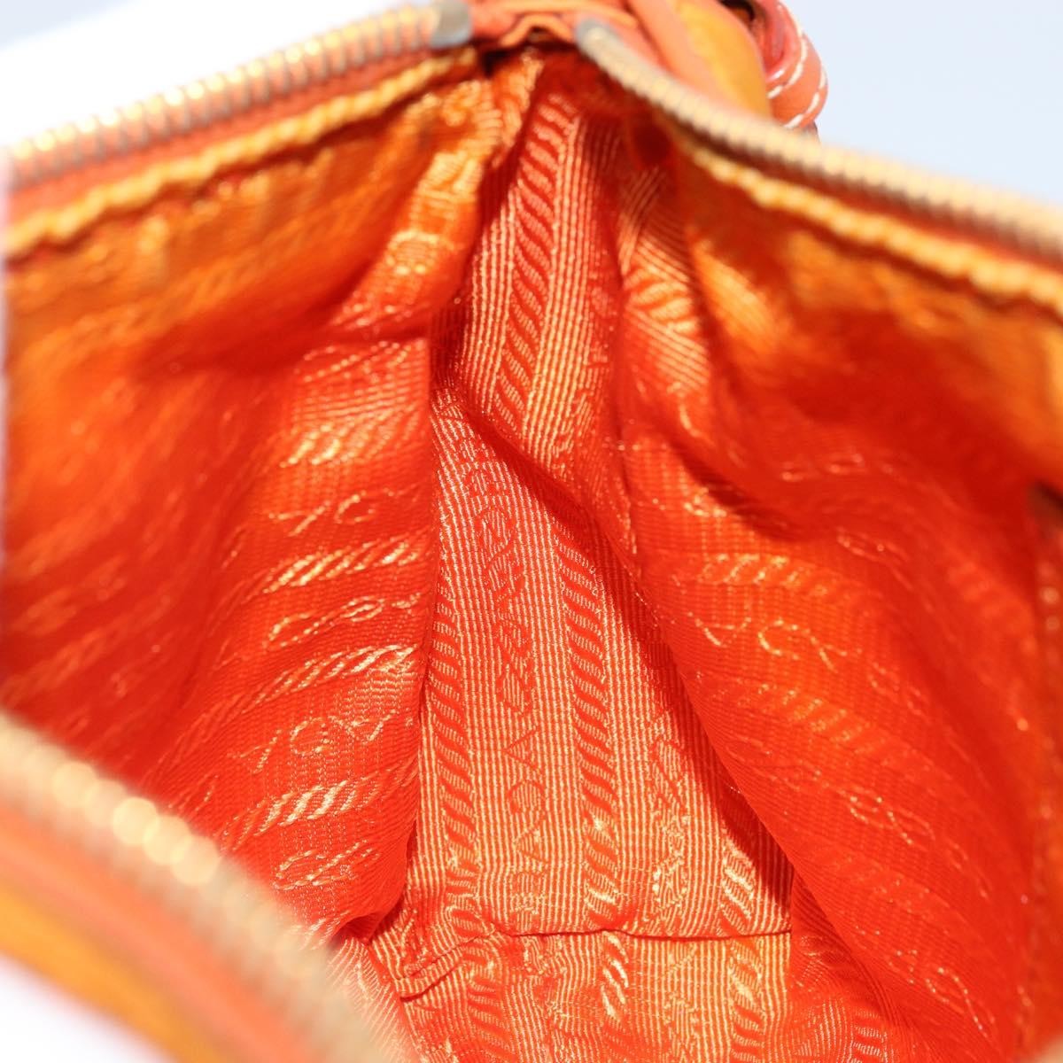 Prada Front Zip Hobo Tessuto, ORANGE, NYLON, Shoulder bag
