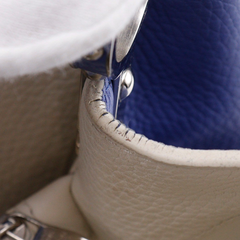 Louis Vuitton Capucines Bag Leather, BLUE, LEATHER, Handbag