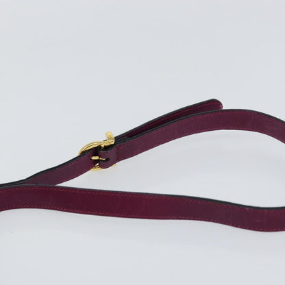 Salvatore Ferragamo Gancini Shoulder Bag Leather, PURPLE, LEATHER, Shoulder bag