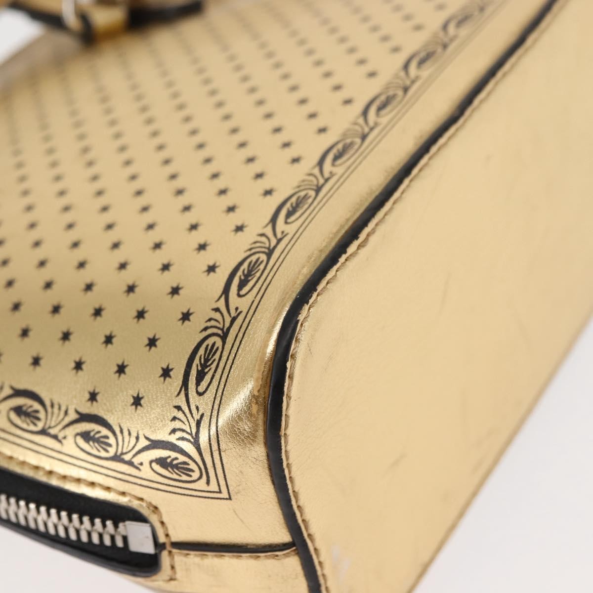 Gucci Dome Crossbody Bag Limited Edition Printed Leather, GOLD, LEATHER, Crossbody bag