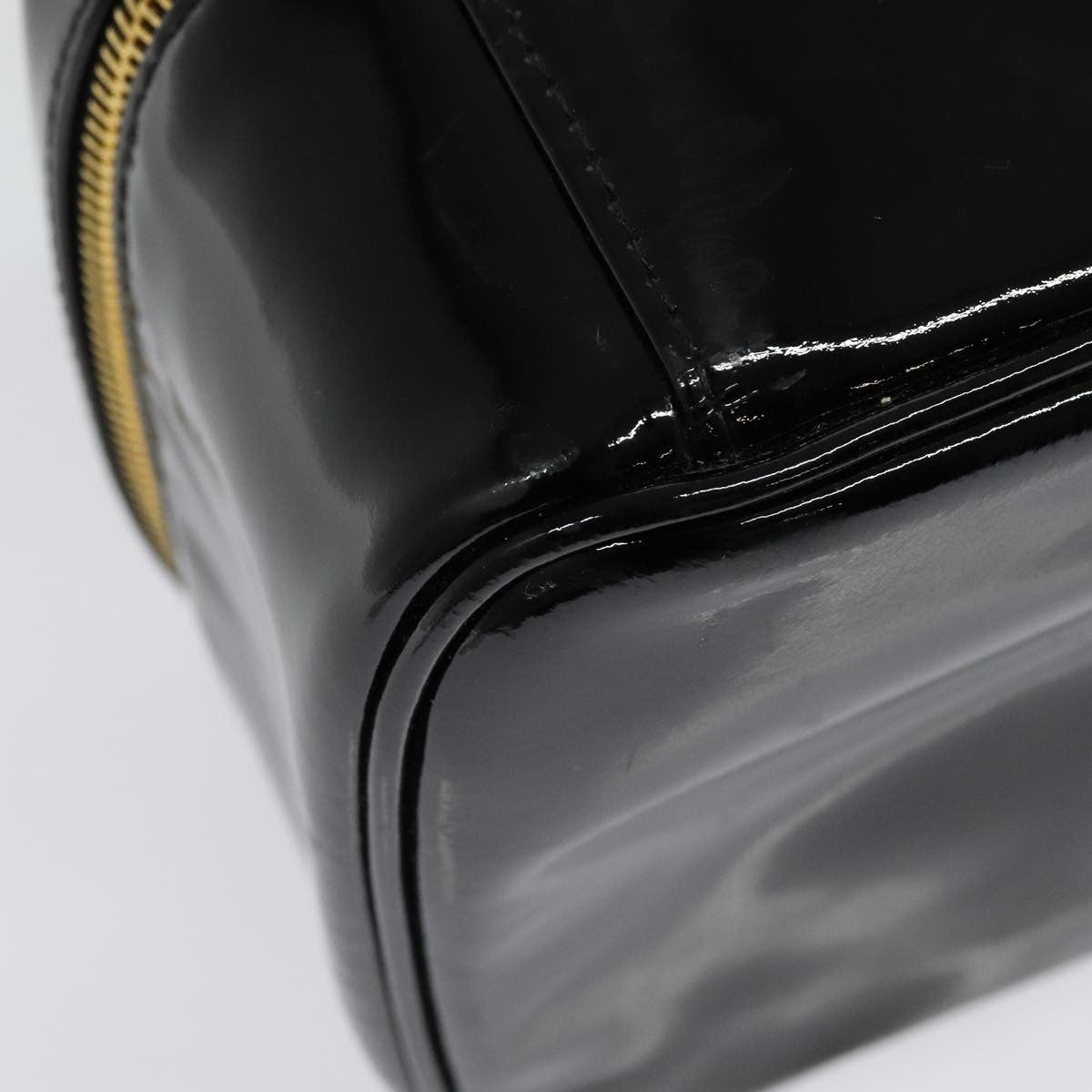 Chanel Vanity pouch Leather, BLACK, PATENT_LEATHER, Toiletry Case