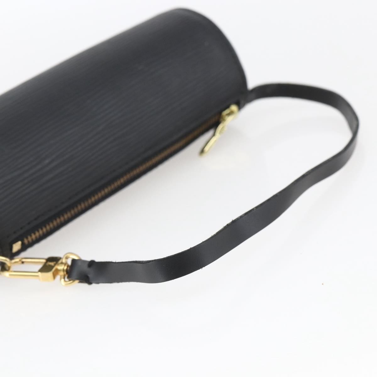 Louis Vuitton Soufflot Pochette Epi Leather, BLACK, LEATHER, Clutche & pouche