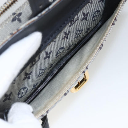 Louis Vuitton Juliette Crossbody Bag Mini Lin, BLUE, CANVAS, Shoulder bag