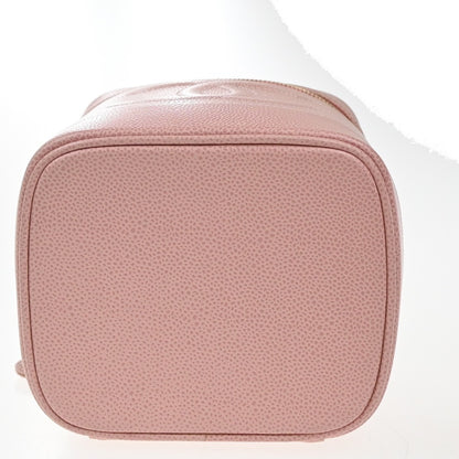 Chanel Vintage Timeless Cosmetic Case Caviar, PINK, LEATHER, Handbag