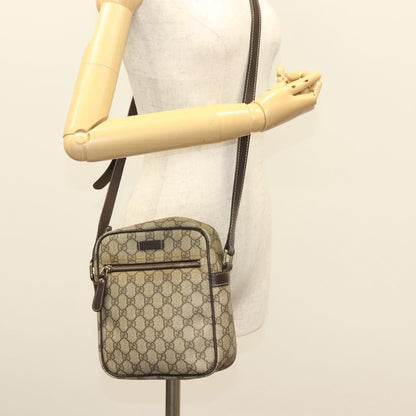Gucci Front Zip Messenger GG Coated Canvas, BEIGE, CANVAS, Shoulder bag