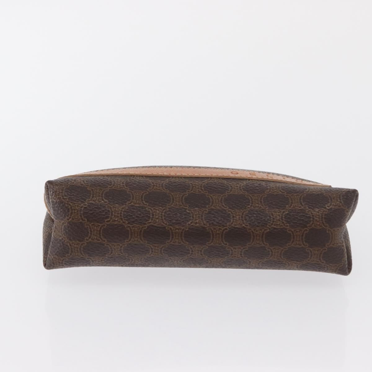 Celine Macadam Pochette Canvas and Leather, BROWN, CANVAS, Clutche & pouche