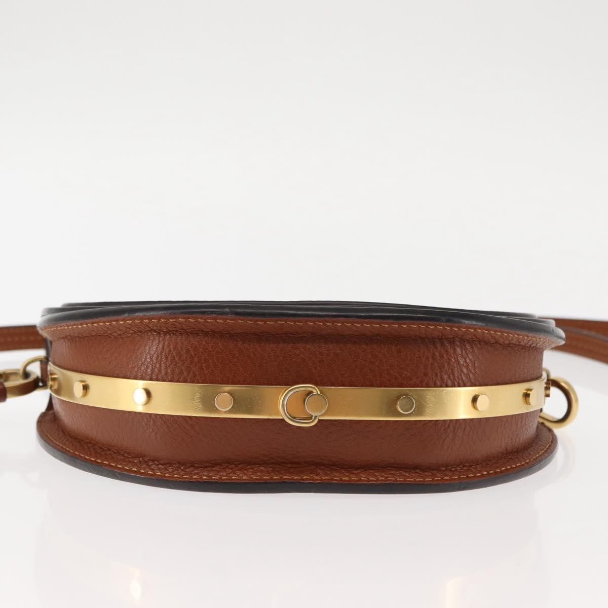 Chloe Nile Crossbody Bag Leather, BROWN, LEATHER, Crossbody bag