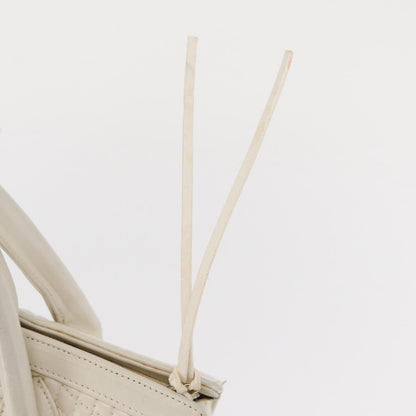 Bally Vintage Handbag Quilted Leather, White, Leather, Handbag