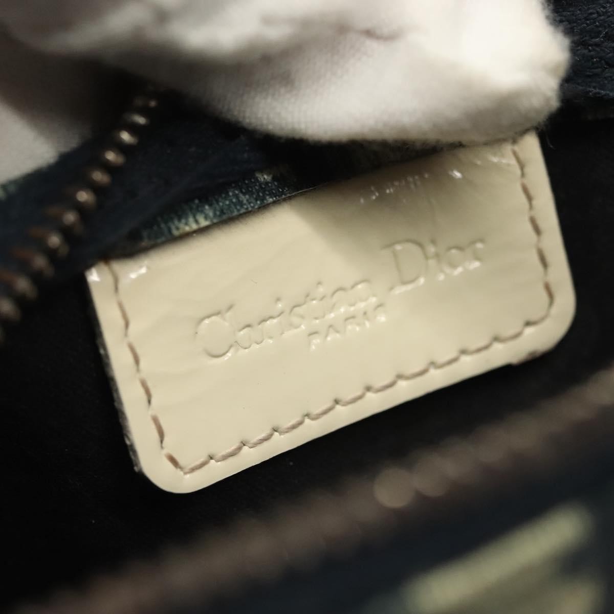 Christian Dior Vintage Trotter Pouch Canvas, NAVY, CANVAS, Clutche & pouche