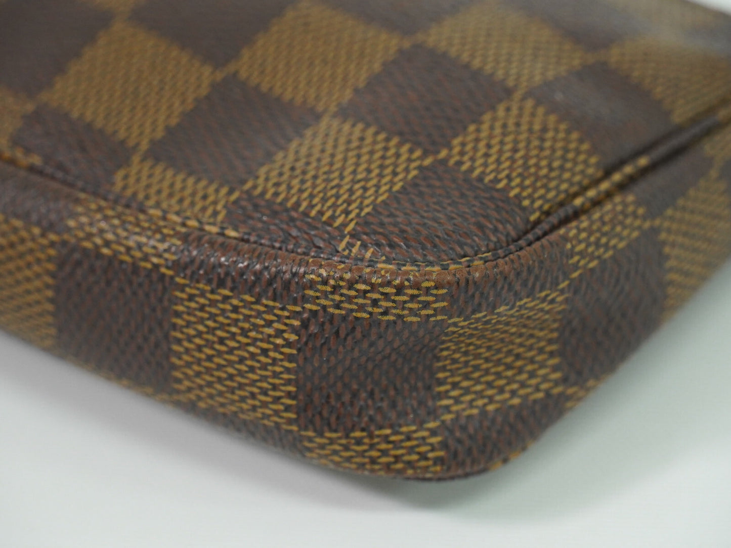 Louis Vuitton Pochette Accessoires Damier, BROWN, CANVAS, Clutche & pouche