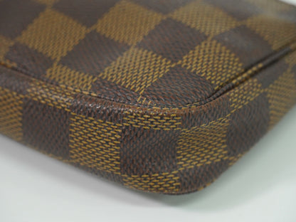 Louis Vuitton Pochette Accessoires Damier, BROWN, CANVAS, Clutche & pouche