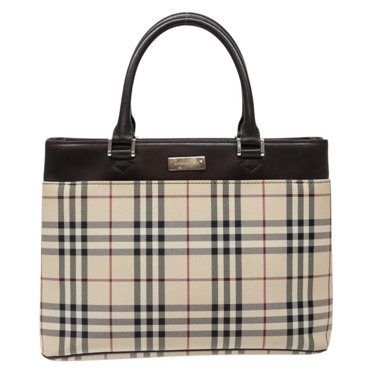 Burberry Nova Check Tote Canvas and Leather, BEIGE, NYLON, Tote bag