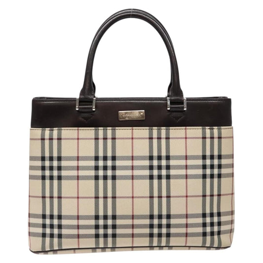 Burberry Nova Check Tote Canvas and Leather, BEIGE, NYLON, Tote bag