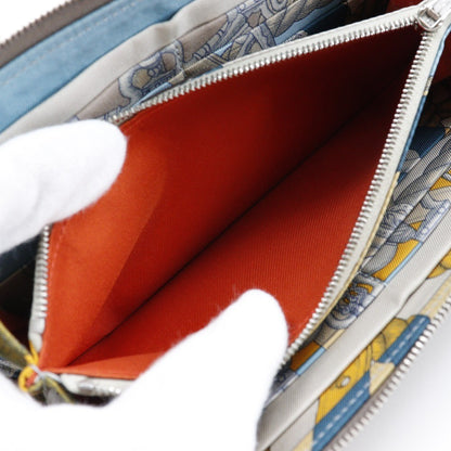 Hermes Azap Zip Around Wallet Epsom, GRAY, LEATHER, Wallets