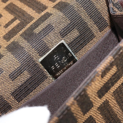 Fendi Vintage Flap Clutch Zucca canvas, BROWN, CANVAS, Clutche & pouche