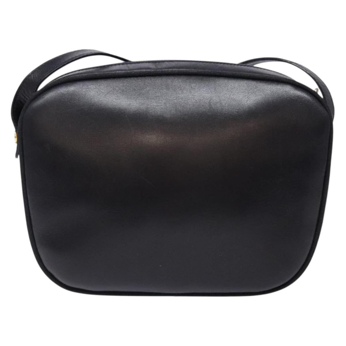 Salvatore Ferragamo Vala Shoulder Bag Leather, BLACK, LEATHER, Shoulder bag