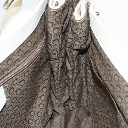 Salvatore Ferragamo Gancini Shoulder Bag Leather, BEIGE, LEATHER, Shoulder bag