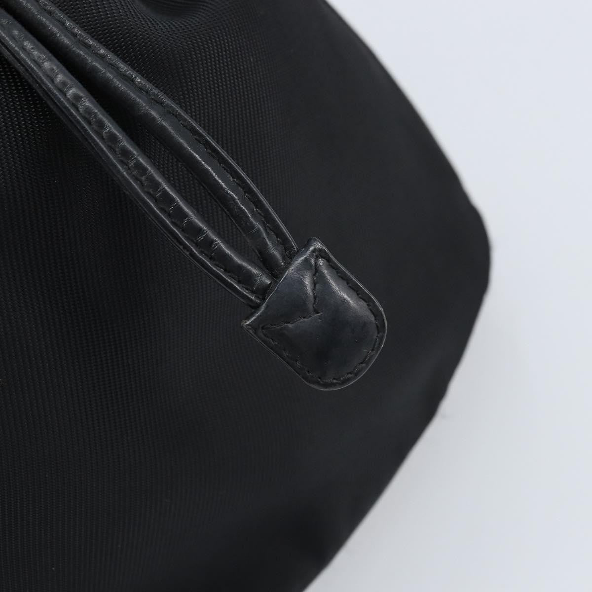 Gucci Vintage Bamboo Bucket Bag Nylon and Leather, Black, Nylon, Handbag