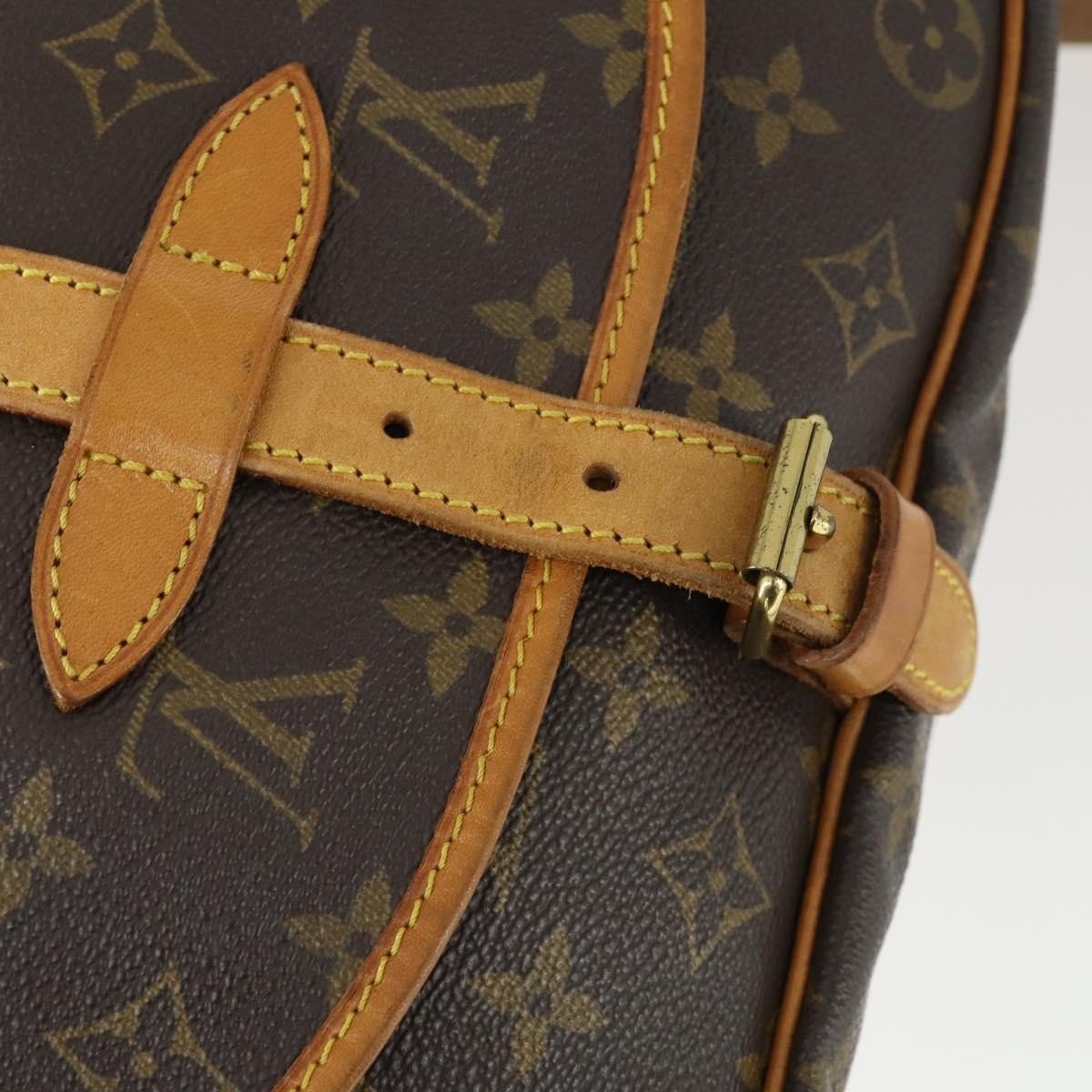 Louis Vuitton Saumur Handbag Monogram Canvas, BROWN, CANVAS, Shoulder bag
