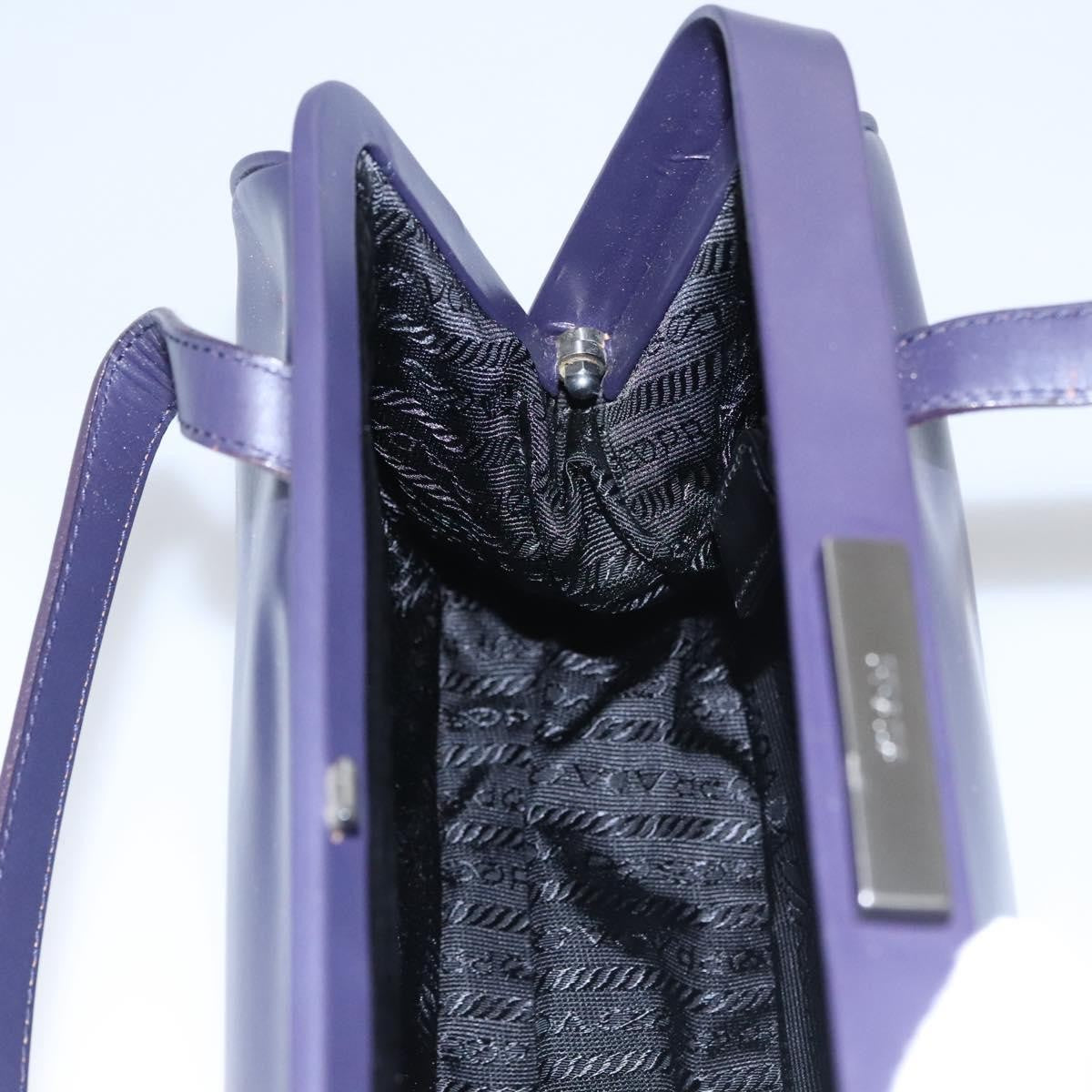 Prada Vintage Handbag Leather, PURPLE, LEATHER, Handbag