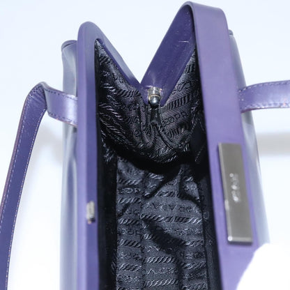 Prada Vintage Handbag Leather, PURPLE, LEATHER, Handbag