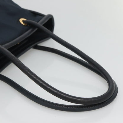 Celine Circle Logo Handbag Nylon, Navy, Nylon, Tote Bag