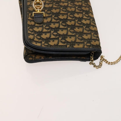 Christian Dior Vintage Trotter Shoulder Bag Canvas, BROWN, CANVAS, Shoulder bag