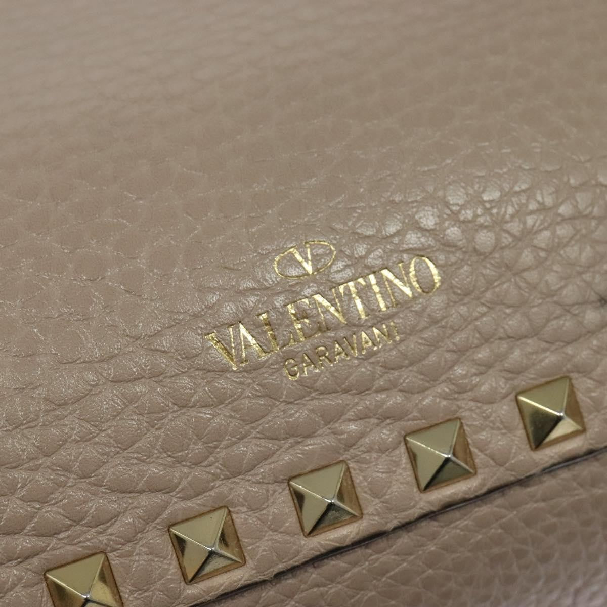 Valentino Garavani Rockstud Tote Pebbled Leather, BEIGE, LEATHER, Tote bag